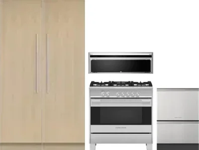 5 Piece Package Includes Refrigerator, Freezer, Range, Hood And Dishwasher